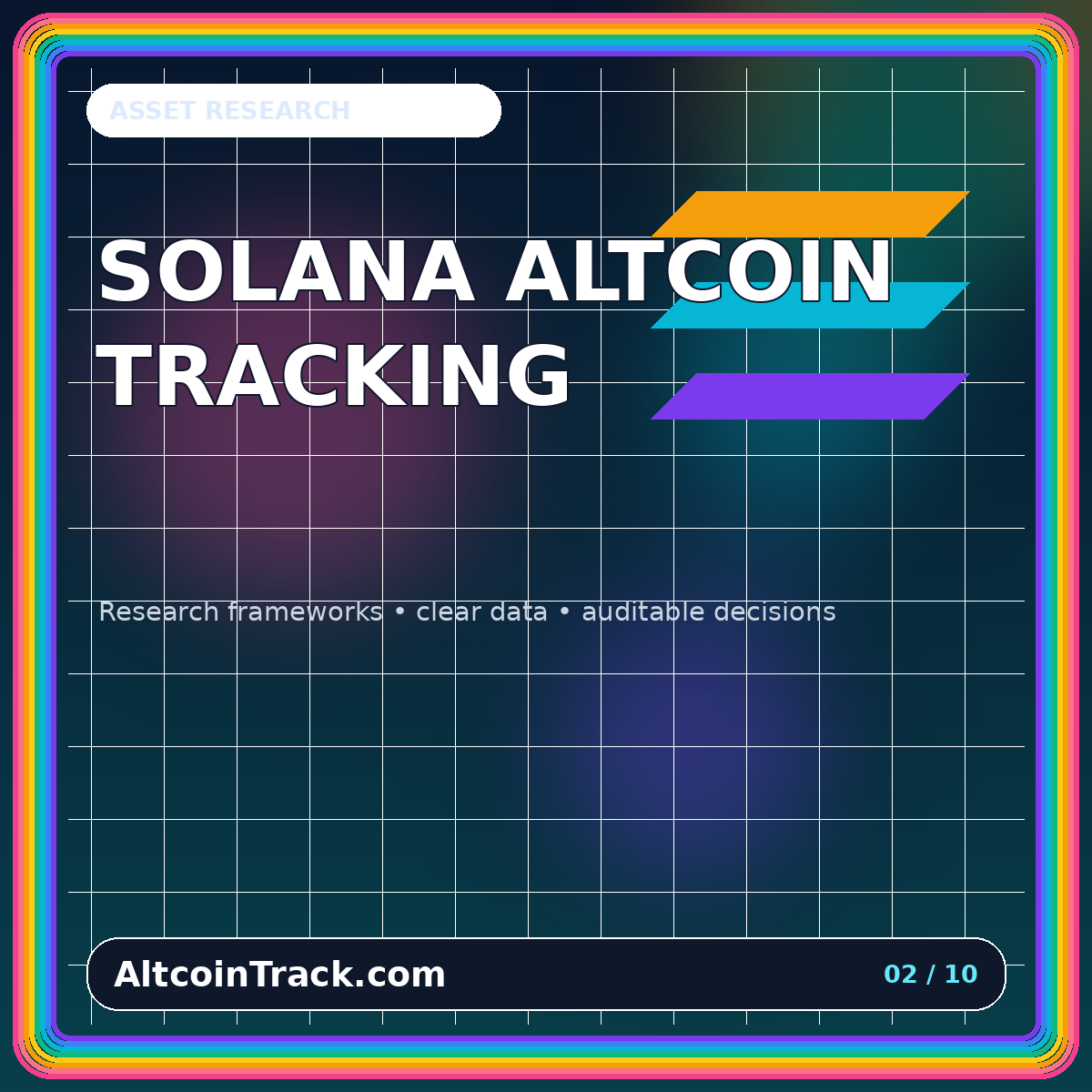 Neon typography card for Solana Altcoin Tracking Guide: Mints, Token Accounts, Liquidity, and Wallet Activity
